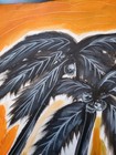 Original Art 11x14 Painting on Heavy Paper Acrylic Palm trees Abstract Painting  — photo 10