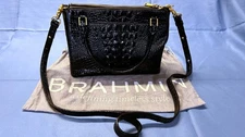 BRAHMIN Small Lincoln Satche Black Melbourne Genuine Leather NWT