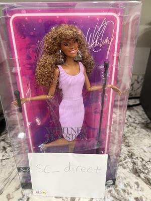   Whitney Houston Barbie Signature Collectible Doll Wearing Iconic Dress New