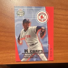 Fleer 2002 Focus Pedro Martinez #15 Boston Red Sox K Corps Jerseys Card