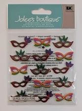 RARE Jolee's Mardi Gras Masks Repeats New Orleans Travel  Scrapbooking Stickers