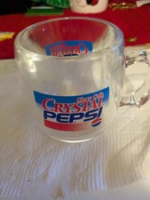 Crystal Pepsi Clear Plastic Mug New????
