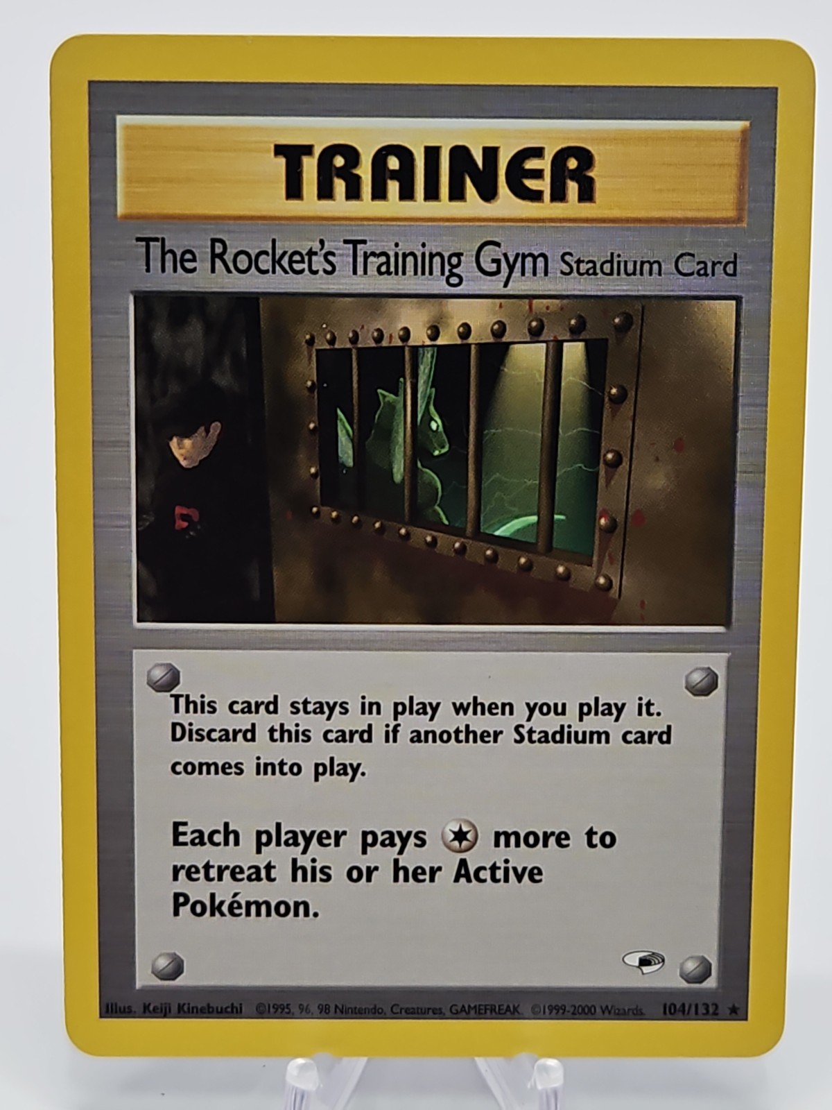 The Rocket's Training Gym 104/132 - Gym Heroes - Rare - Stadium Pokémon Card NM
