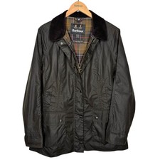Barbour Beadnell Wax Jacket Ladies UK 20 Olive Green Classic Country Sylkoil