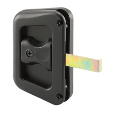 A 187 Black Plastic Hat Section Screen Door Handle and Latch (Single Pack)