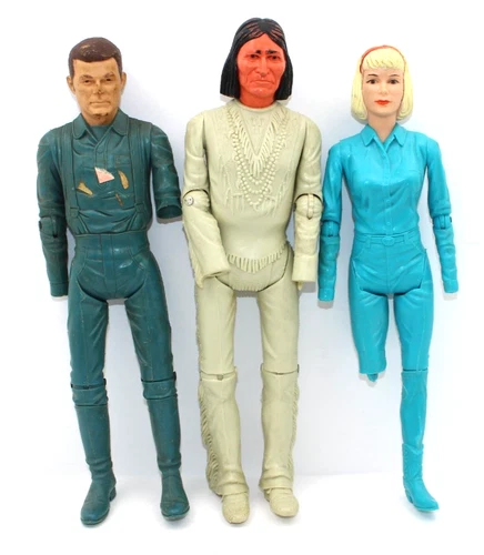 3 - Marx Johnny West Figures Jane, Geronimo & Capt Maddox to restore parts #174