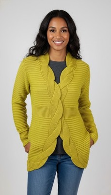 Bonprinx Damen Strickjacke Pullover Größe 48/50 Lime Grün Neu Ungetragen 250861