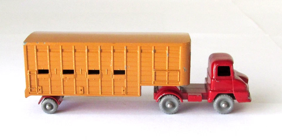 Camión de ganado Lesney Moko Matchbox Major Pack M-7 Jennings rueda gris XLNT 1960 Foto 4 de 4