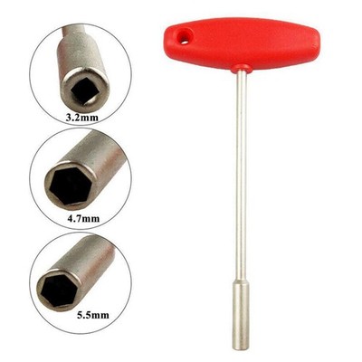 Bike Concealed Spoke Wrench Bicycle T Handle Wheel Spoke  Spanner Tool