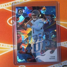 Panini 2025 Donruss Optic Cam Ward Light It Up Rookie Titans Prizm /55