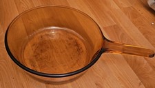 Visions France 10" Amber Bottom Skillet Fry Pan France VGC SEE SAS 