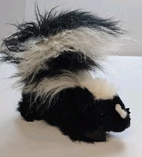 Folkmanis Skunk Hand Puppet Black White Plush Realistic Puppet Soft Toy