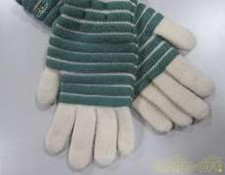 VIVIENNE WESTWOOD Gloves Green x White L