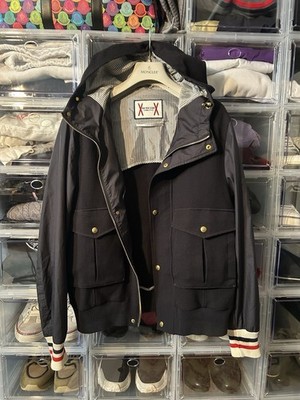 MONCLER Gamme Bleu Navy Hooded Jacket Size 3 Large Rare Retail $1950