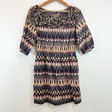 Banana Republic Navy and Pink Chevron Mini Cotton DressBohemian Tribal textured