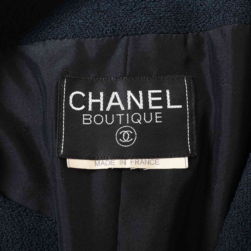Authentic CHANEL COCO Button No color jacket  Nav… - image 5