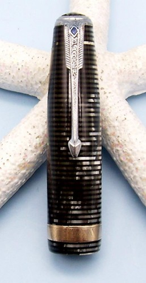 #ad Parker Vacumatic Long Major Silver Pearl Vintage Fountain Pen Cap; cap only $24.95