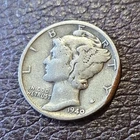 Mercury Dime 1940 US 10C Silver Coin Circulated Business Strike Uncertified