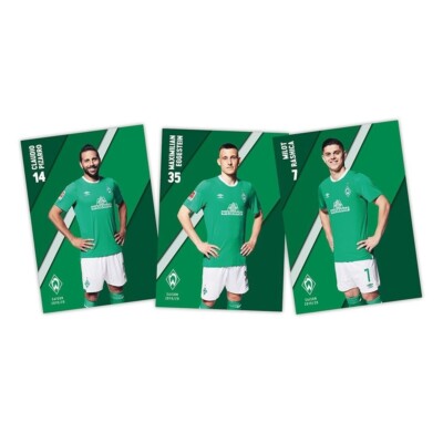 SV Werder Bremen Autogrammkarten Team 2019/20 Sammelkarten Autographs Card