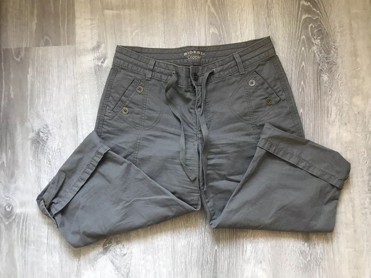 Jean Capri Femme Riders Vert Olive Taille 7/8 - 100% Coton, Occasion Très Bon état