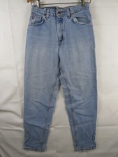 women black bat wing tag Levis 950 7 Med Pants blue jeans Vintage USA made 1996