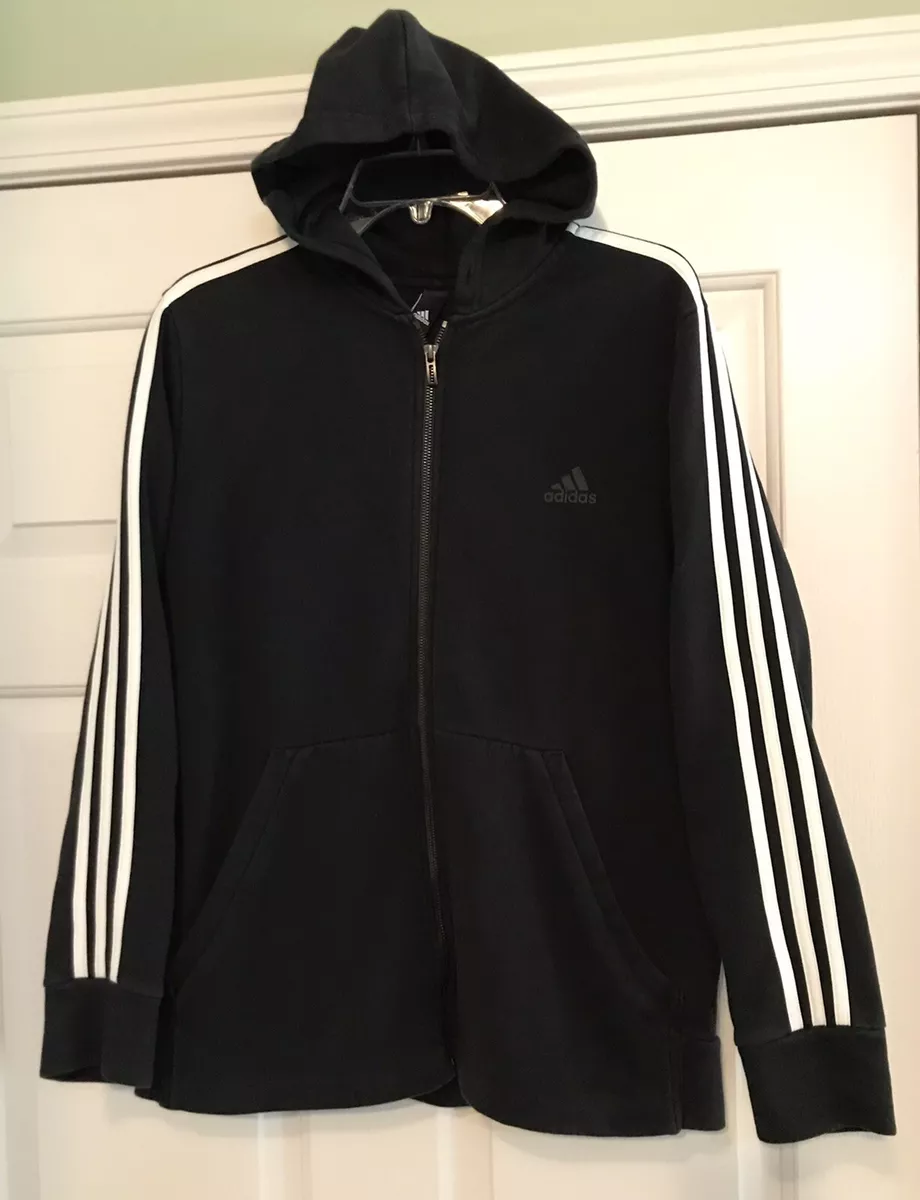 Adidas hoodie striped sleeves cheap