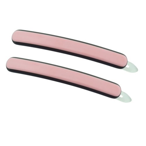 French Amie Rounded Oblong Small Cellulose No Metal Hair Slide Barrettes(2 Pcs) - Picture 25 of 29