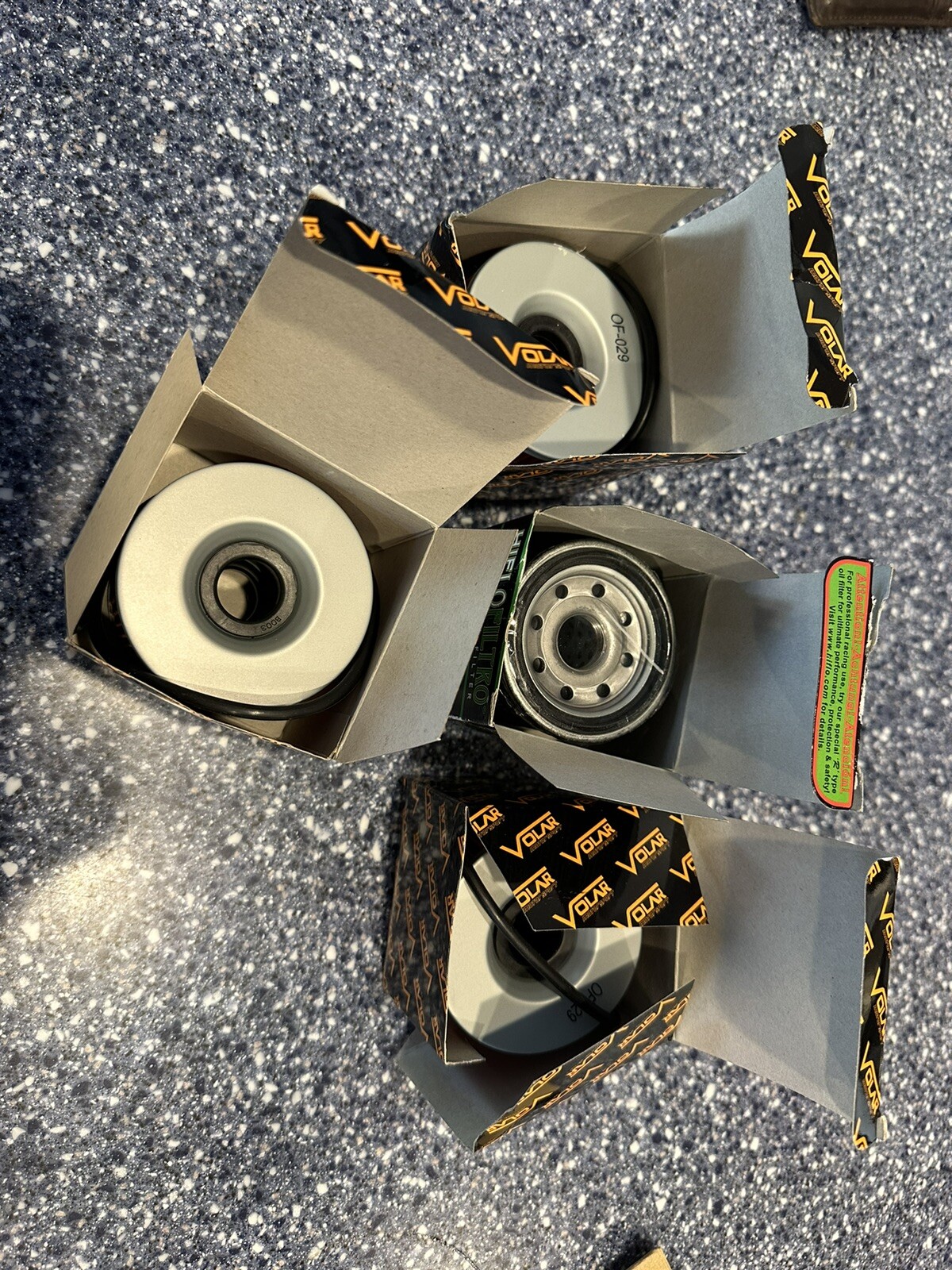 3 x Volar Motorsports Oil Filters, OF-029 & Hiflofiltro Oil Filter HF303 Honda