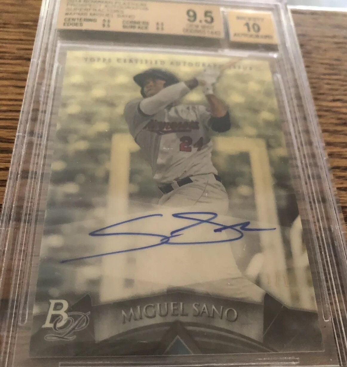 SUPERFRACTOR !! Miguel Sano 2014 Bowman Platinum Prospects !! 1/1 One Of One Pop