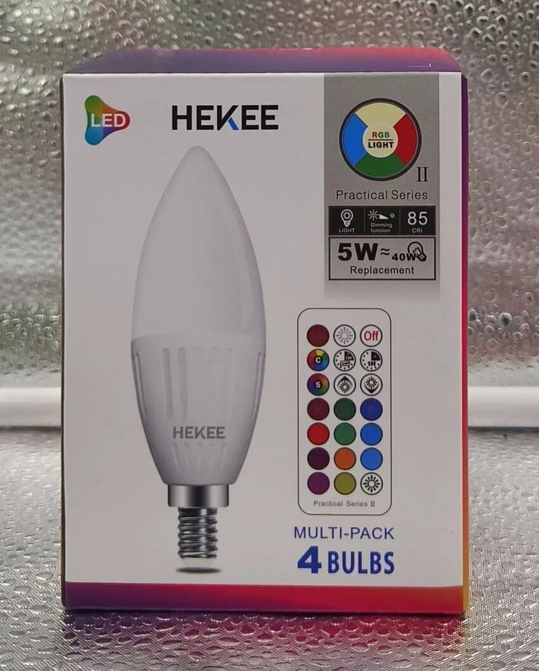 4x SES E14 LED Candle Light Bulbs Colour Changing  5Watt, 12 Colors 2 Modes - Image 3 of 4