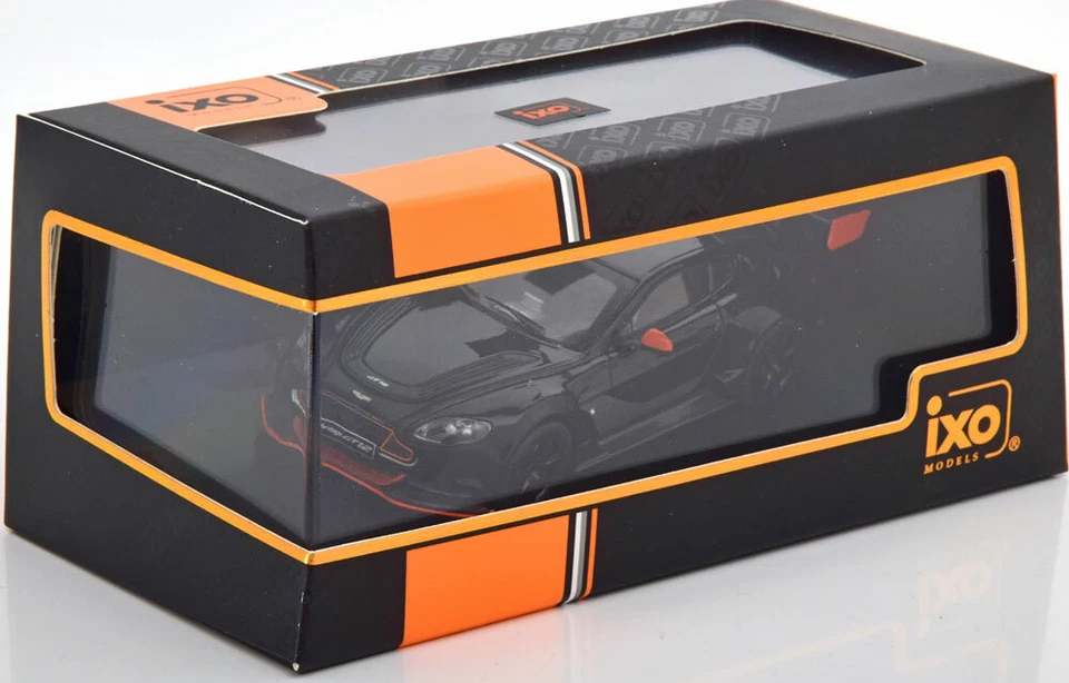 ASTON MARTIN VANTAGE GT12 2015 NERO ARANCIONE IXO MOC301 1/43 METALLO - Immagine 2 di 3