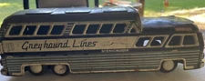 Circa 1950's GREYHOUND SCENIC CRUISER EXPRESS TIN FRICTION TOY BUS WOW