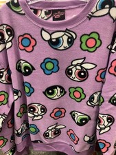 POWERPUFF GIRLS SHERPA CROP TOP SWEATER. BRAND NEW. ADULT SIZE XXL