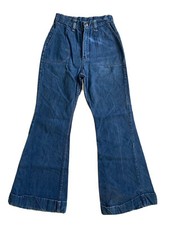 Vtg 60s 70s Wrangler denim Bell Bottom jeans 24 hippie
