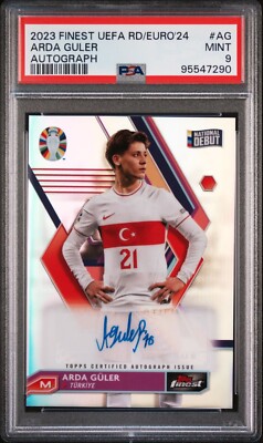 2023 Topps Finest UEFA EURO BCA-AG Arda Guler AUTO ROOKIE NATIONAL 