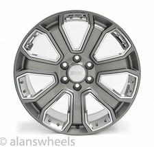 4 New Gmc Sierra Yukon Denali Gunmetal Chrome Inserts 22 Wheels Rims Lugs 5660