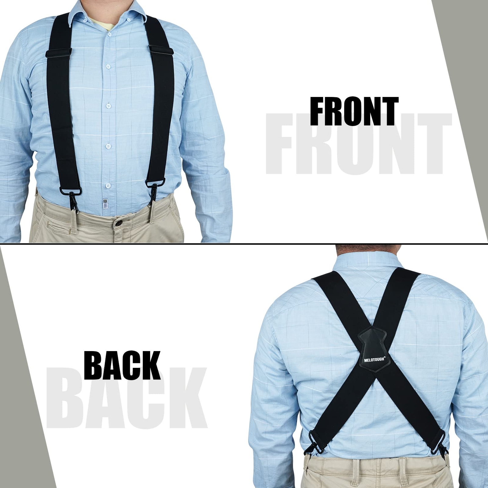 Men Suspender 2" SuspendersBlack Suspenders MenWork SuspendersSuspenders for ...