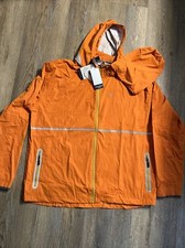 Little Donkey Andy Mens LWT Hooded Breathable Windbreaker Orange XXL Dry Tech