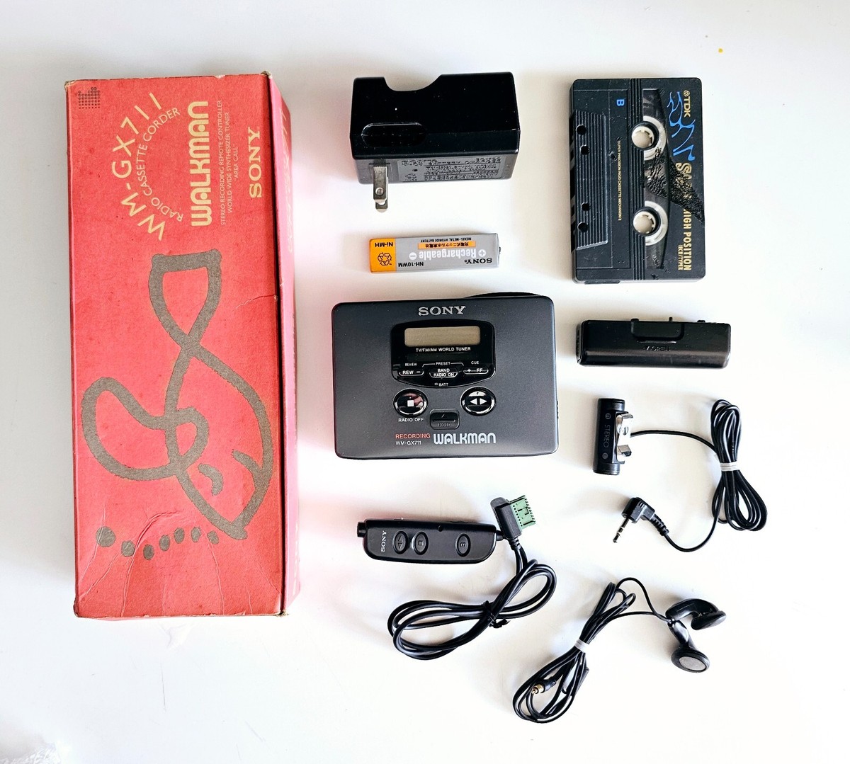 Rare Sony WM-GX711 Radio Tape Recording Walkman Remote Control