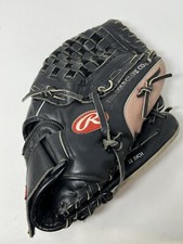 Rawlings FP1208 Fastpitch Softball Glove Right Hand Throw Black Pink 12" RTH