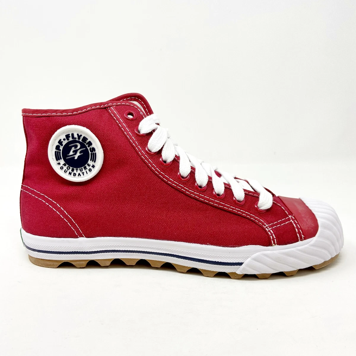 PF Flyers Grounder Hi Reiss NC Red Womens Retro Sneakers PM11GH4F