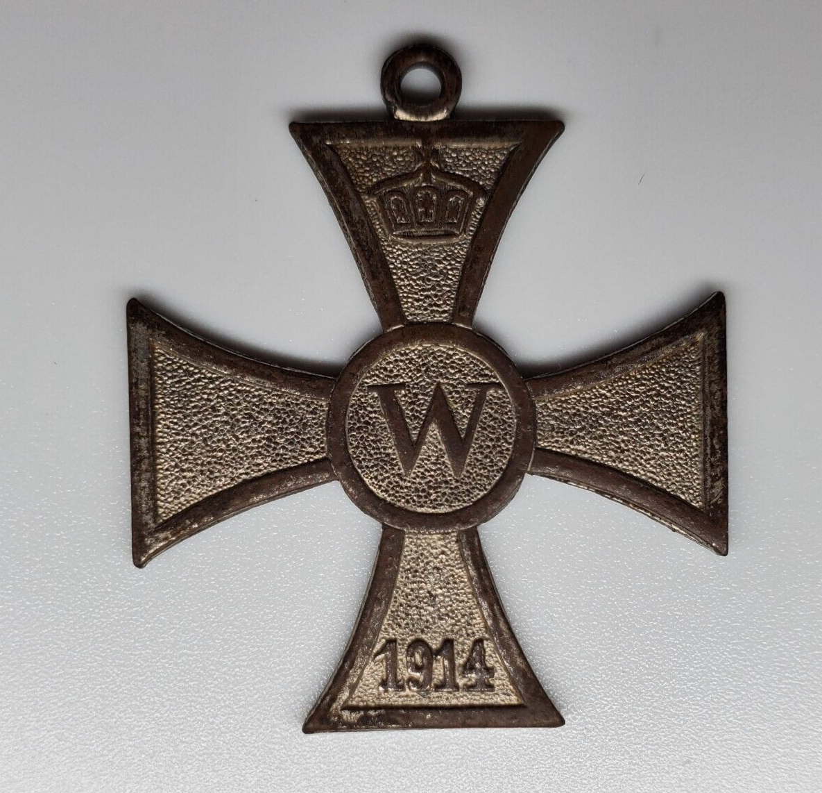 Original WWI WW1 German Iron Cross pendant Patreotic Prussian