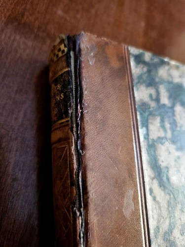 Antique Leather Books Lot of 3 Premium Designer Volumes Decor Swedish Decorative - Imagen 8 de 10