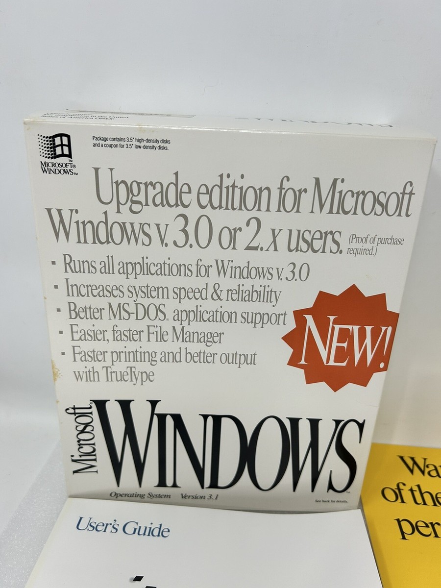 Microsoft Windows 3.1 オペレーティングシステム【未開封】 Microsoft Windows 3.1 for sale online | eBay