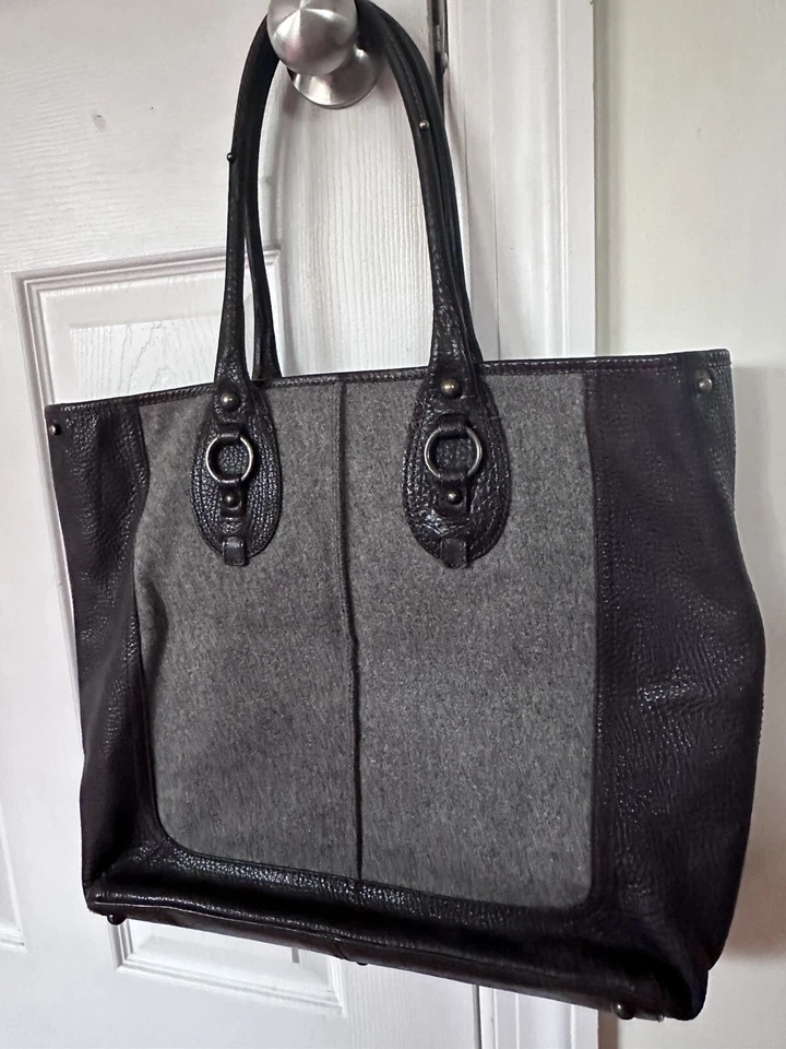 Bolso de Mano Banana Republic Negro Chatham XL Cuero Bolso Shopper Bolso Nómada para Pasar la Noche Foto 3 de 4