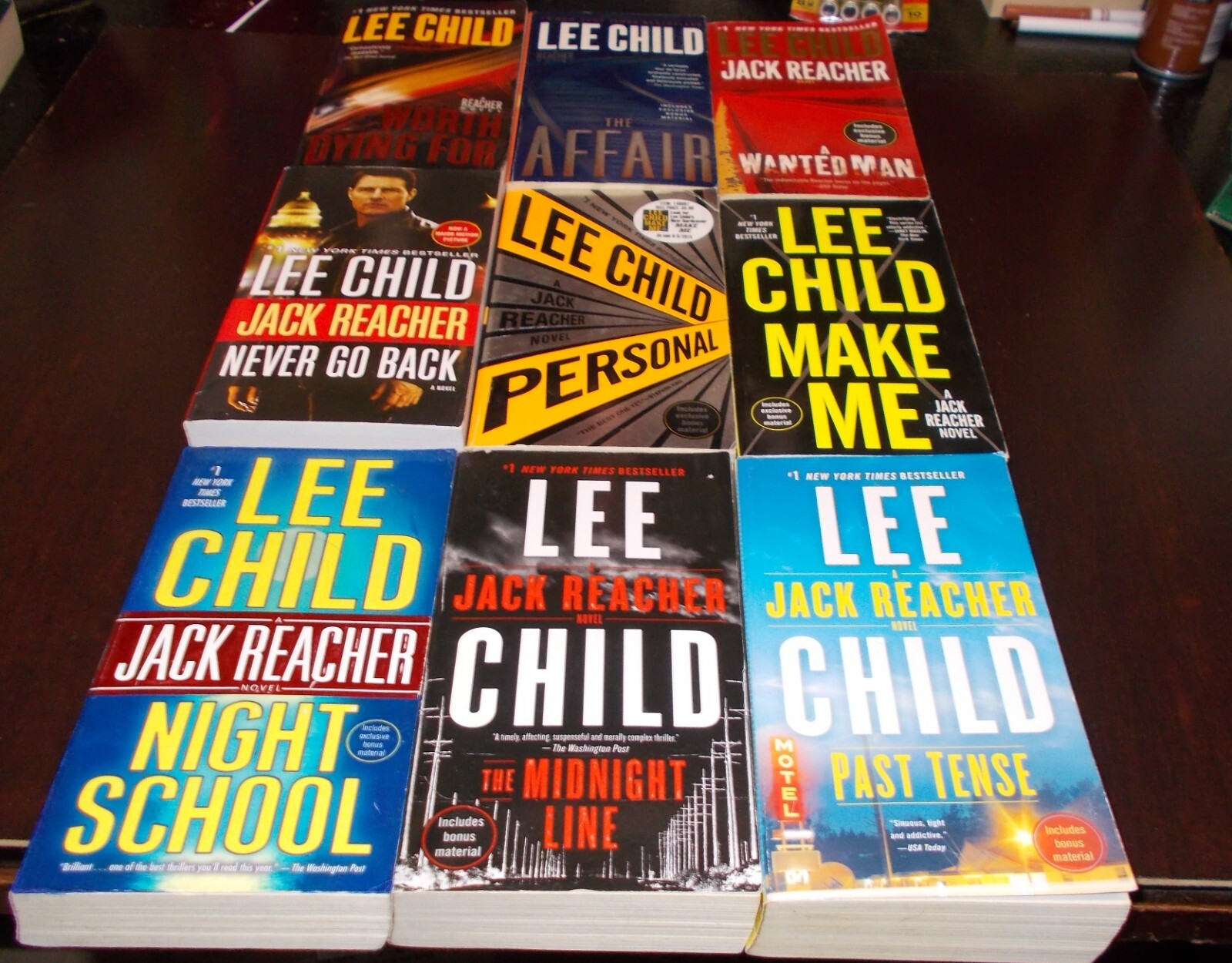 Lot Of 9 Lee Child "Jack Reacher" Series Books 15 23 Worth Dying For