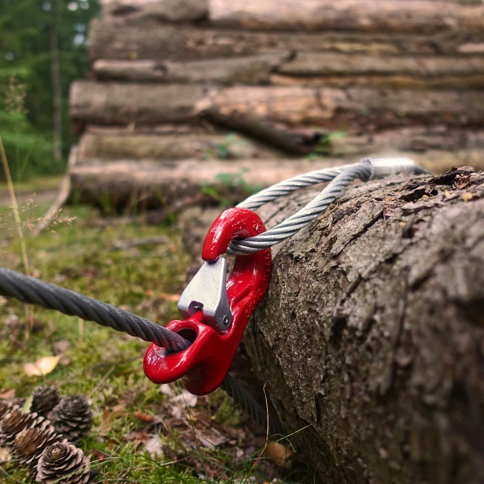 Chokerseil Forst mit Seilgleithaken & Schlaufen Gleithaken Forst 10mm 12mm 14mm - Bild 2 von 3