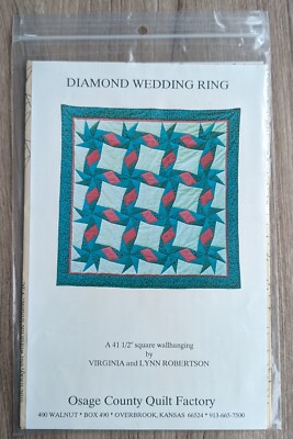 Osage Co Quilt Factory Robertson Quilt Pattern: Diamond Wedding Ring Wallhanging