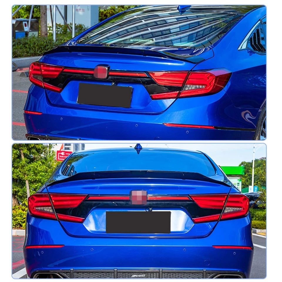 FOR HONDA ACCORD 2018-2022 JDM CARBON STYLE DUCKBILL REAR TRUNK SPOILER WING LIP Foto 4 de 4