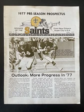 1977 New Orleans Saints Pre Season Prospectus Football NFL Newsletter